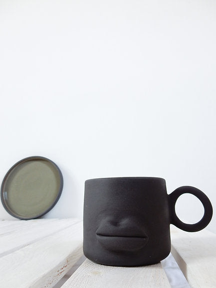 Ceramic Cup - Black Lips